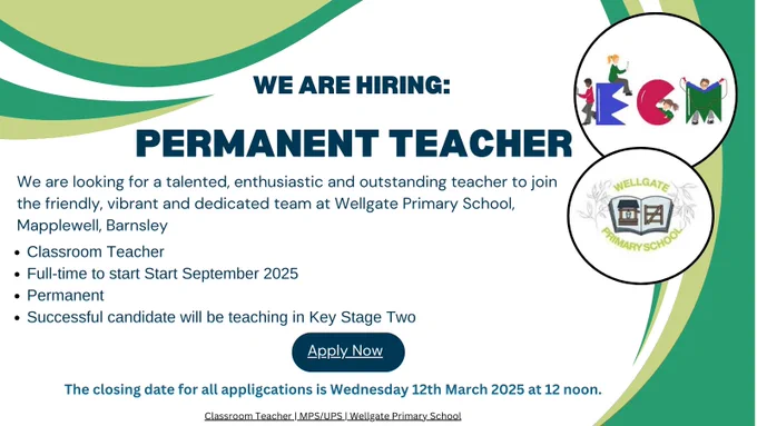 https://barnsley.engageats.co.uk/Vacancies/W/3935/0/447097/1042/classroom-teacher-mps-ups-wellgate-primary-school
