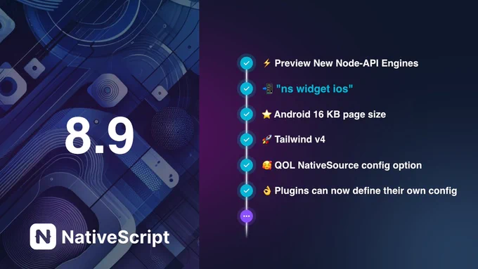 NativeScript 8.9 Released