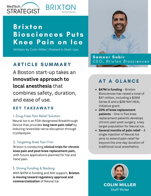 A Boston start-up takes an innovative approach to local anesthesia that combines safety, duration, and ease of use: https://bit.ly/3XjRW0u #startups 