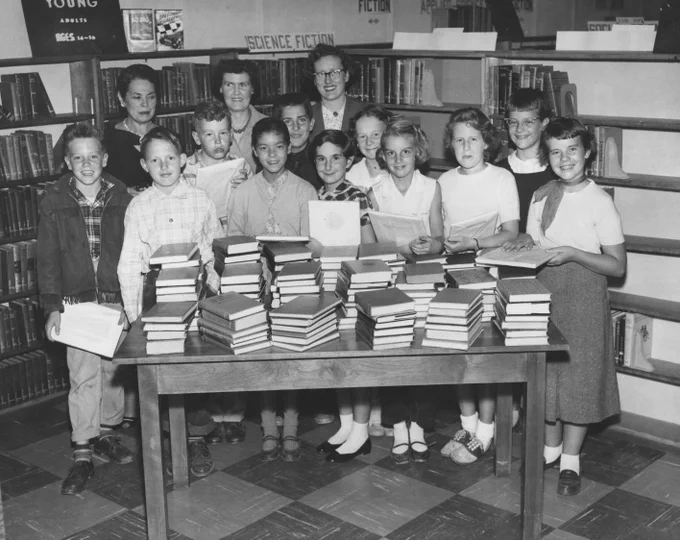 Holiday Reading Club at Coronation Park Library in 1957