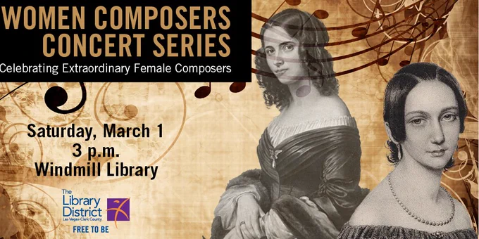 Images of famous women composers in classical music. 