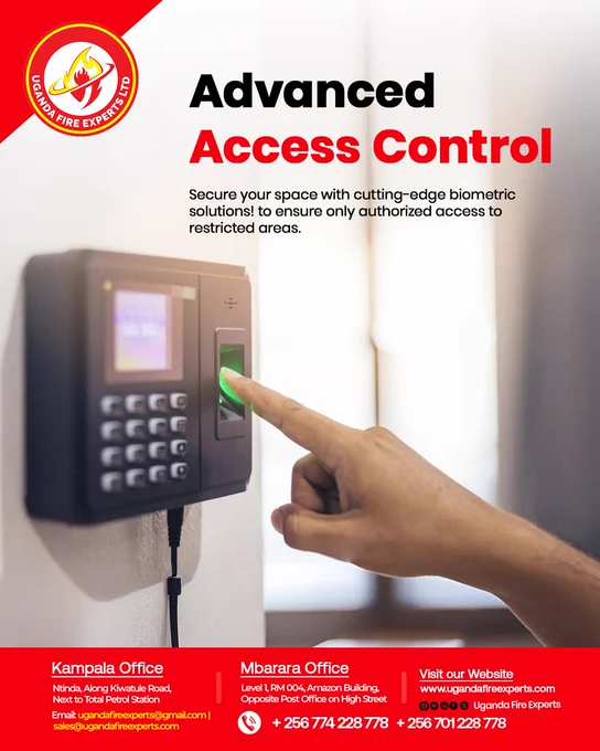 🚫 Do you have restricted areas needing security? 🚫 Uganda Fire Experts offers advanced access control systems to keep your space safe for your business. Secure your space with Uganda Fire Experts!

Get in touch today! 

Call:  256 701 228778  
Visit: www.ugandafireexperts.com

#RestrictedAccess #SecuritySystems #SecurityServices #UgandaFireExperts #AdvanceControlSystem