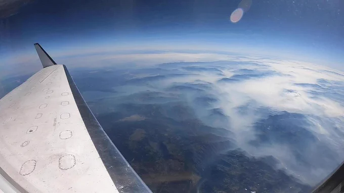 NASA flew an aircraft equipped with Uninhabited Aerial Vehicle Synthetic Aperture Radar (UAVSAR) flew above California fires on Sept. 3 and 10.
Credit: NASA/JPL-Caltech