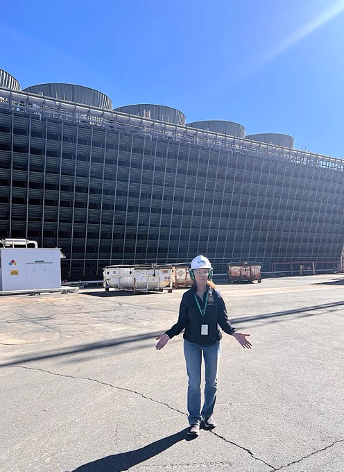 Assemblymember Papan on the grounds of the Calpine Geysers Power Plant. 