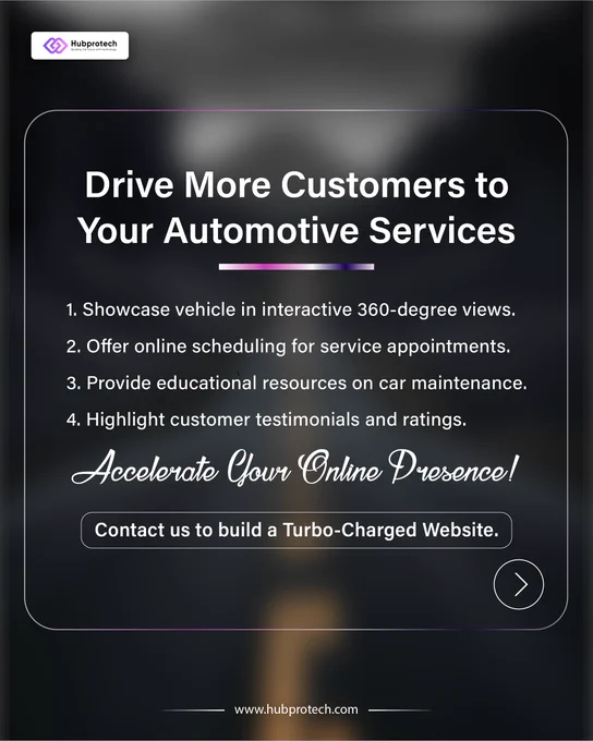 Benefits of website for an Automotive business.