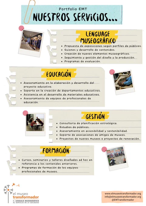 Descripción de los servicios de consultoria de El Museo Transformador