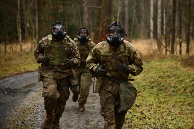 U.S. Army tankers assigned to 1st Armored Division run endurance lanes prior to a stress shoot during the U.S. Army Europe and Africa International Tank Challenge at 7th Army Training Command’s Grafenwoehr Training Area, Germany. Tankers from Denmark, Italy, Slovenia, Switzerland and the United States compete against each other across 10 graded events conducted during seven days as part of the USAREUR-AF International Tank Challenge.