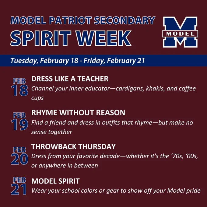 Secondary Spirit Week