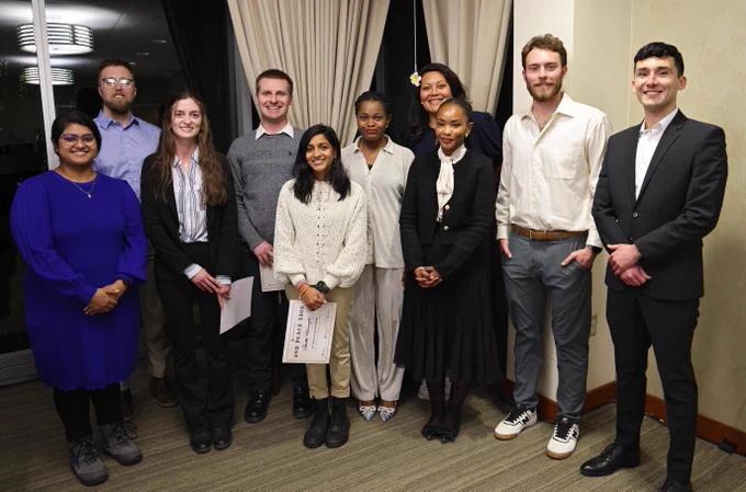 Graduate student presenters at csu's 2025 3MT competition.