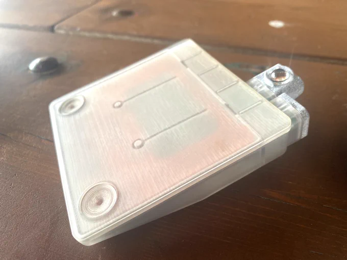 Spectral sensor cartridge assembled and plugged into a prototype Pickup environmental monitor.