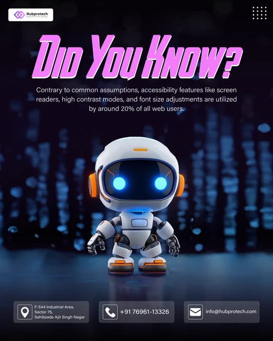 Did you know? Contrary to common assumptions, accessibility feature like screen readers, high contrast modes, and font size adjustments are utilized by around 20% of all web users.