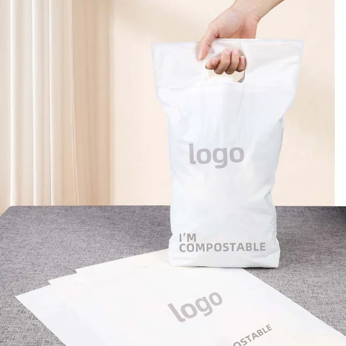 compostable die-cut handle bags