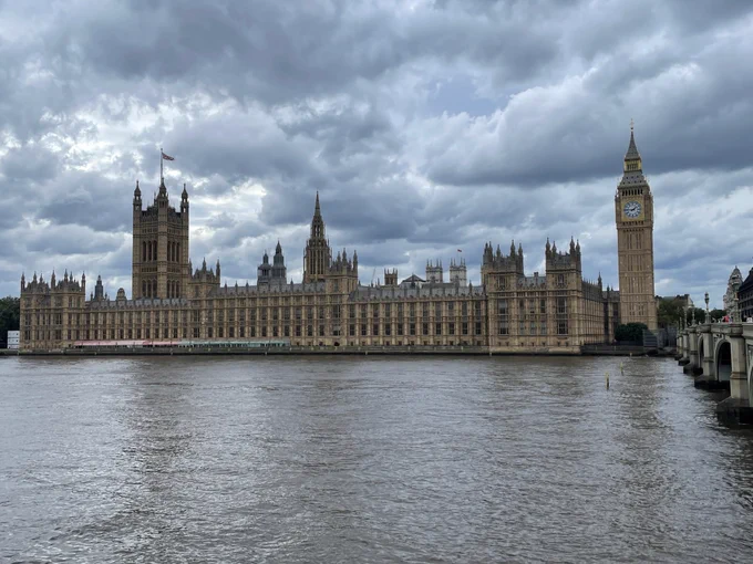 Palace of Westminster seen from across the river.