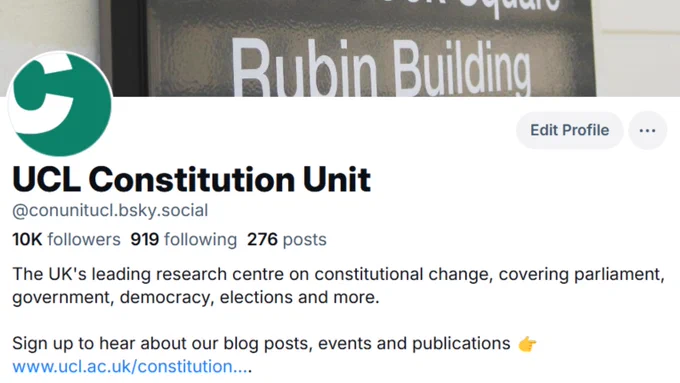 A screenshot of our Bluesky page.