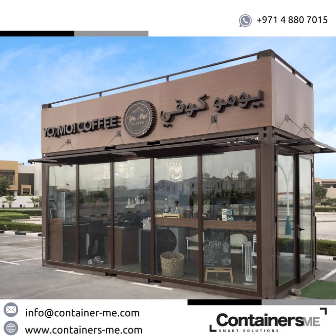 coffee shop made using modular mobile container