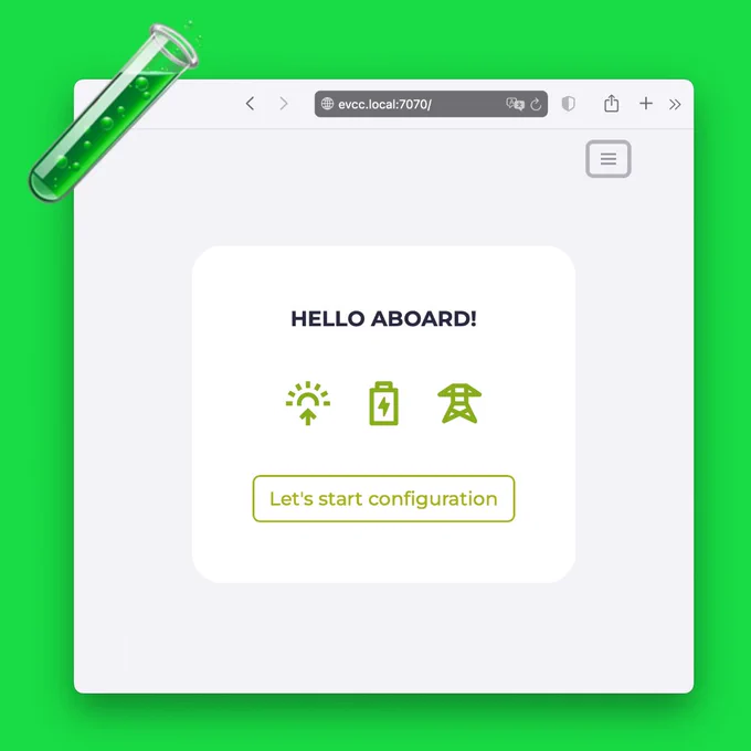 Screenshot of welcome screen