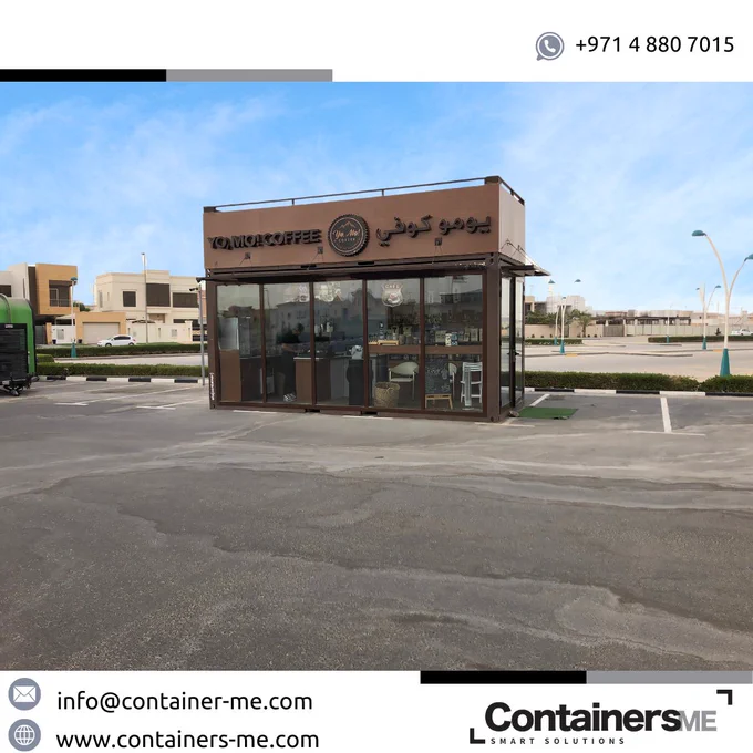 coffee shop made using modular mobile container