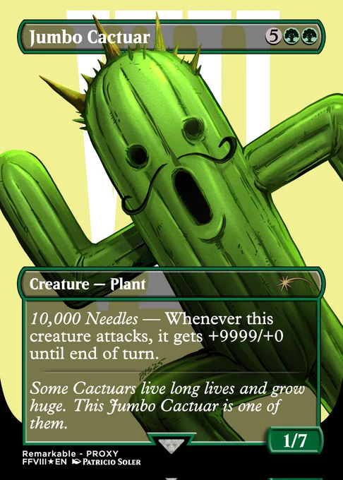 El Jefe jumbo cactuar drawn by Patricio Soler and framed by Kramer!