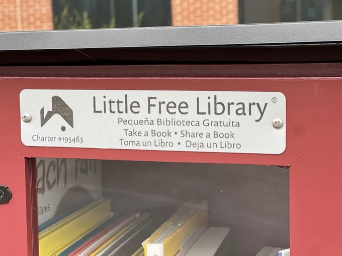 Little Free Library Charter Sign