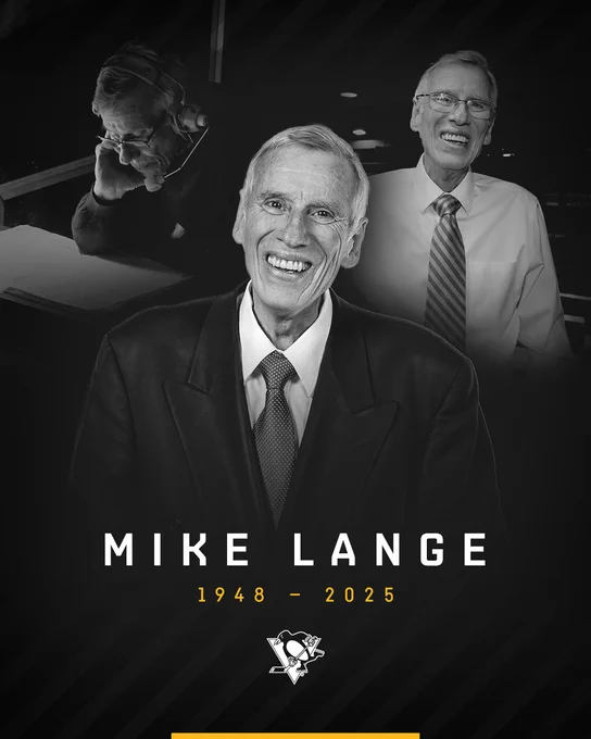 Photo of Mike Lange with the years 1948-2025.