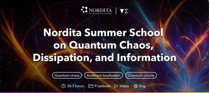 "Nordita Summer School on Quantum Chaos, Dissipation, and Information" is in Open Access on Enabla. 26.7 hours, 9 lectures, Video, English.