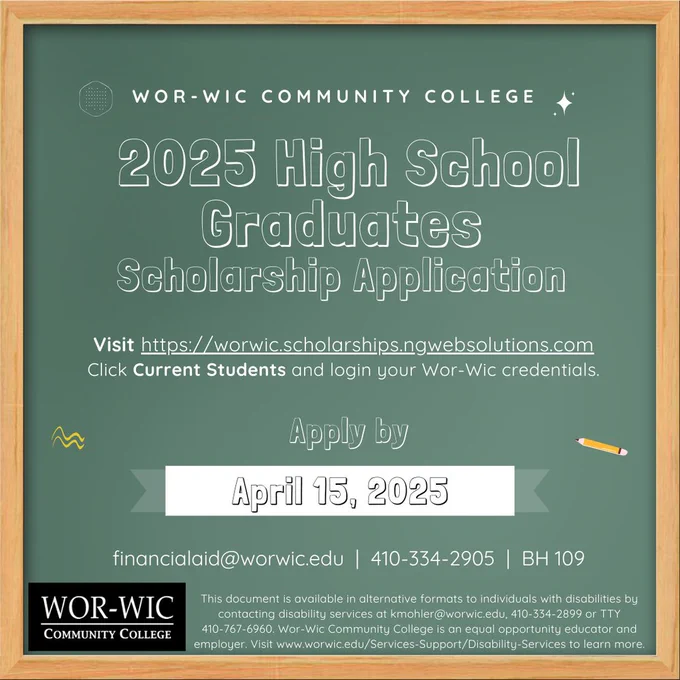 Wor-Wic Community College Scholarship