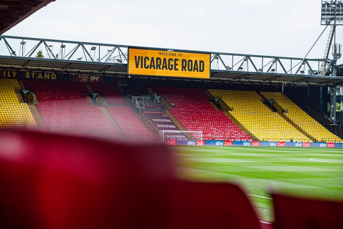 Vicarage Road, home of the Hornets.