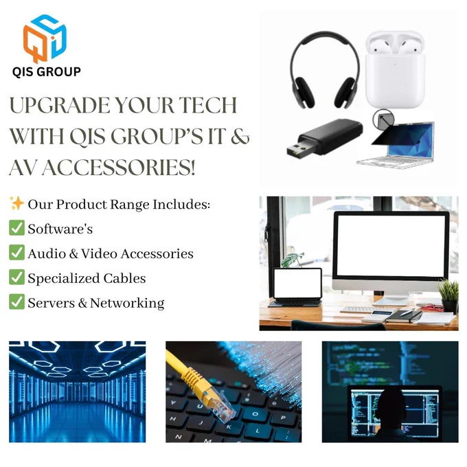 🚀 Upgrade Your Tech with QIS Group’s IT & AV Accessories! 🚀

Looking for top-quality IT and AV accessories? QIS Group has got you covered! We provide premium solutions to enhance, simplify, and elevate your technology experience.

✨ Our Product Range Includes:
✅ IT Accessories – From essential tools to advanced tech solutions
✅ Audio & Video Accessories – For seamless entertainment & communication
✅ Specialized Cables – High-performance connectivity solutions
✅ Servers & Networking – Reliable infrastructure for your business

🔗 Explore more: https://qisindia.com/it-products/

💡 Power up your tech today with QIS Group!

#QISGroup #QISIndia #QIS #QualityInternationalServicesn #India #Security #ITAccessories #TechProducts #QISGroup #UpgradeYourTech #QualityTech #ReliableAccessories