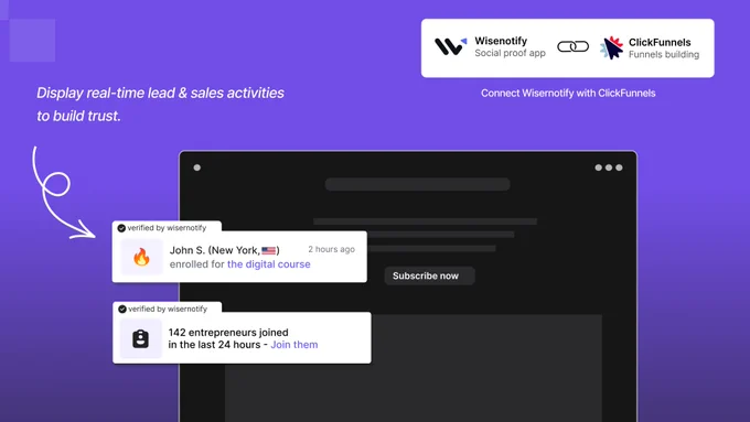 Automate social proof on your clickfunnel pages

