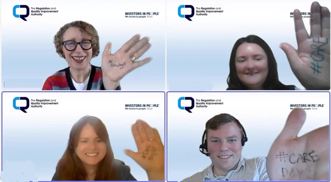 Photo of RQIA Children’s Team celebrating CareDay25