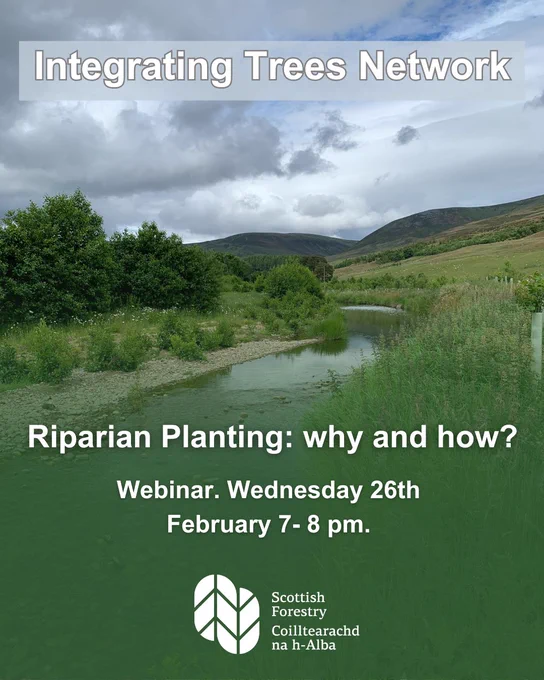 Integrating Trees Network - Riparian Planting webinar 26th Feb 7-8pm