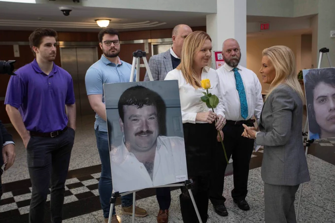 mayor deegan with families of missing adults