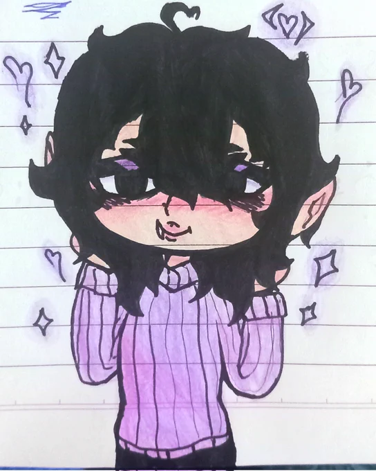 Tomo without any unrealistic stuff like unrealistic hair and eye colors, no horns or animal ears
just irl Tomo :3