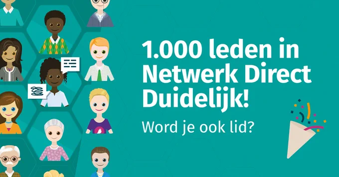 1.000 leden in Netwerk Direct Duidelijk! Word jij ook lid?