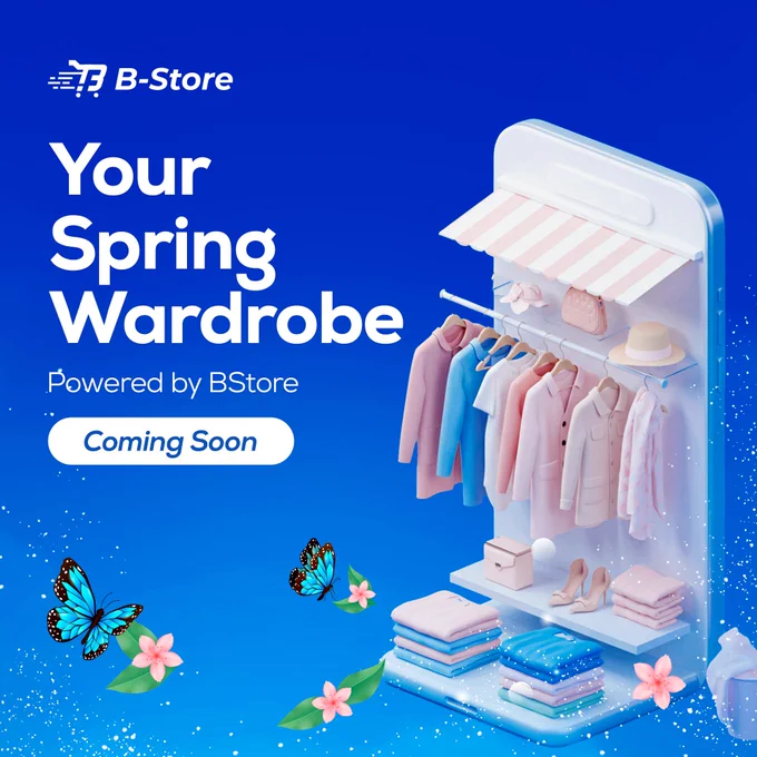 Spring into Style! 🌸👗

Get ready to refresh your style with the hottest trends, boldest colors, and comfiest fits. 🌼👟
BStore is bringing your dream Spring Wardrobe to life! 💃✨

Coming Soon... Are you ready to refresh your style? 💖🔥
🎉 What’s your go-to spring look? 
Drop a 🌸 in the comments if you’re ready to bloom with us! 🌈

#BStore #CryptoCommerce #Store #OnlineStore #CryptoShopping #ShopwithCrypto #ToTheMoon #ToTheFuture #Spring #Seasonaloutfits #Ecommerce