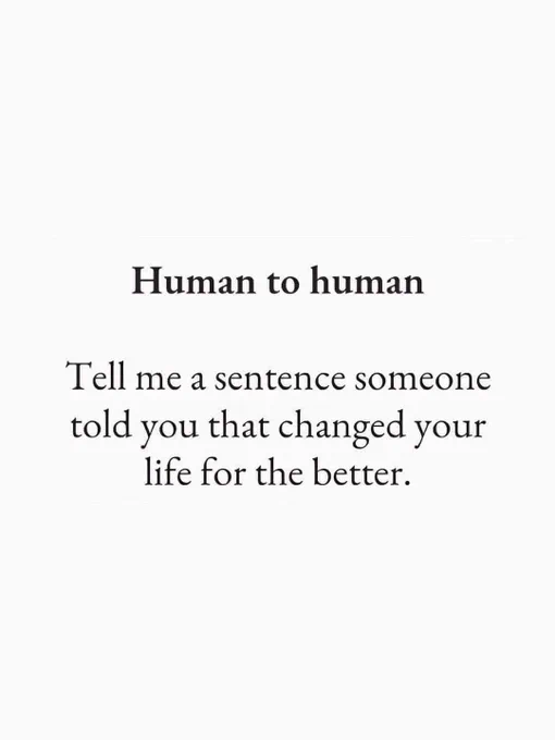 The life changing moment.