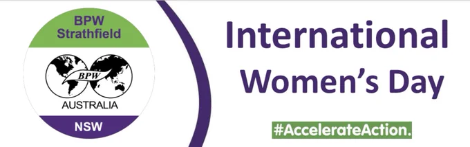 
With great enthusiasm, we, the Business and Professional Women Strathfield (BPWS, and Burwood Council extend our warmest invitation to you for our upcoming International Women's Day event scheduled for Tuesday March 4th, 2025. The event will feature a meaningful speech by a Youth Human Rights speaker and demonstration by Days for Girls, an organisation dedicated to providing education, resources, and sustainable solutions that help young girls thrive and break the cycle of poverty around the world. 
Your presence will hold significant value.
📅 Date: 4th March 2025 10:30-12:00pm 📍 Location: Burwood Library & Community Hub Conference Hall Burwood Council 2 Condor Street Burwood NSW 2134. 🎟 RSVP 🌟 “Accelerate Action,” is a call for all of us to take real steps toward gender equality. Your presence matters—be part of the change 


IWD 4th March 2025 👉 RSVP 

https://www.eventbrite.com.au/e/international-womens-day-bpwstrathfield-tickets-1246715151579?aff=oddtdtcreator&lang=en-au&loca