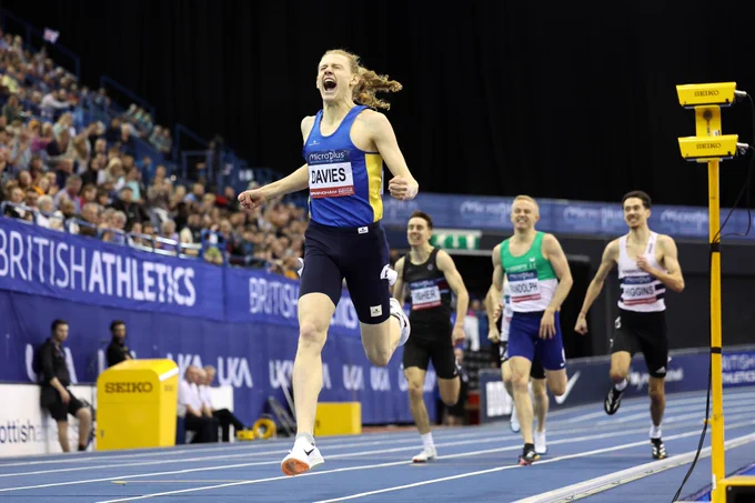 Justin Davies shouting across the line