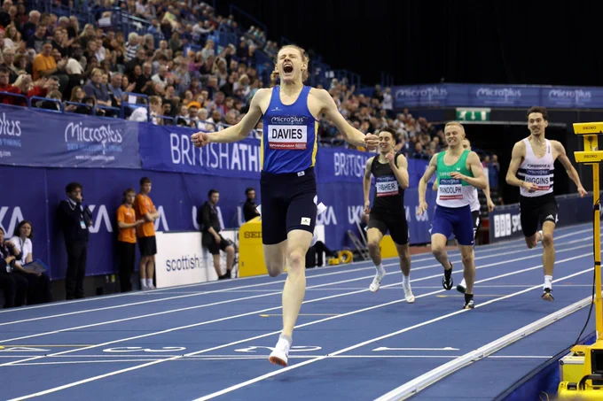 Justin Davies shouting across the line