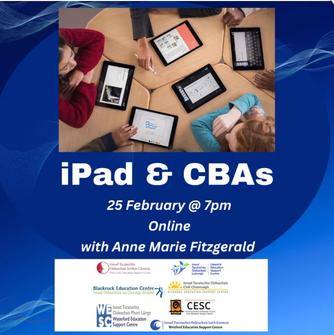 Poster detailing the session on Tuesday February 25th and the names of the education centres.