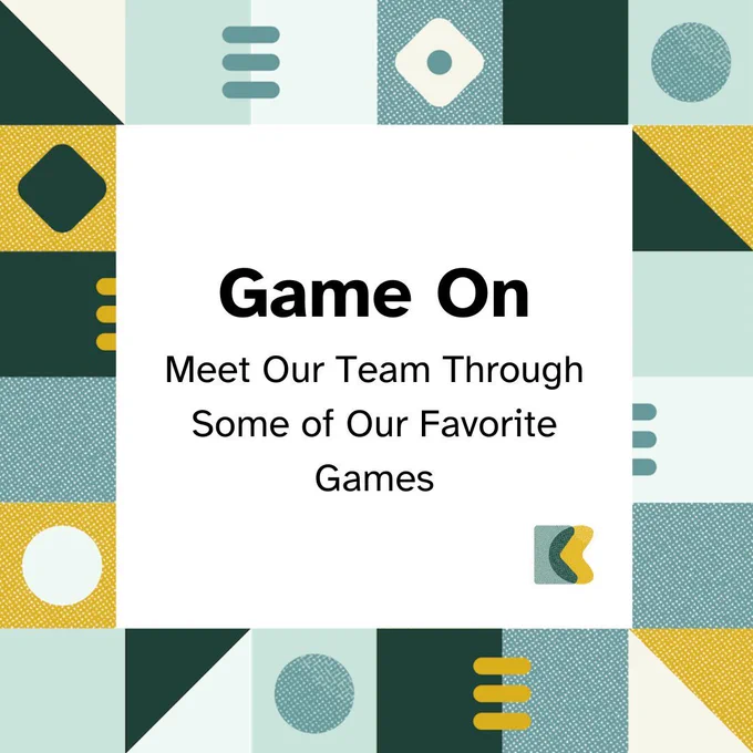 Decorative graphic with the title: "Game On: Meet Our Team Through Some of Our Favorite Games"
