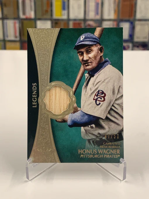 2019 Topps Tier One Legends Relic Card
Honus Wagner, Pittsburgh Pirates
47/50, Game-Used Memorabilia