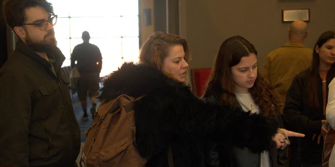 Family checking in to Admitted Students Day.