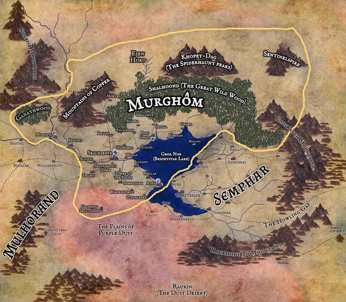 Image shows a map of Murghôm. 