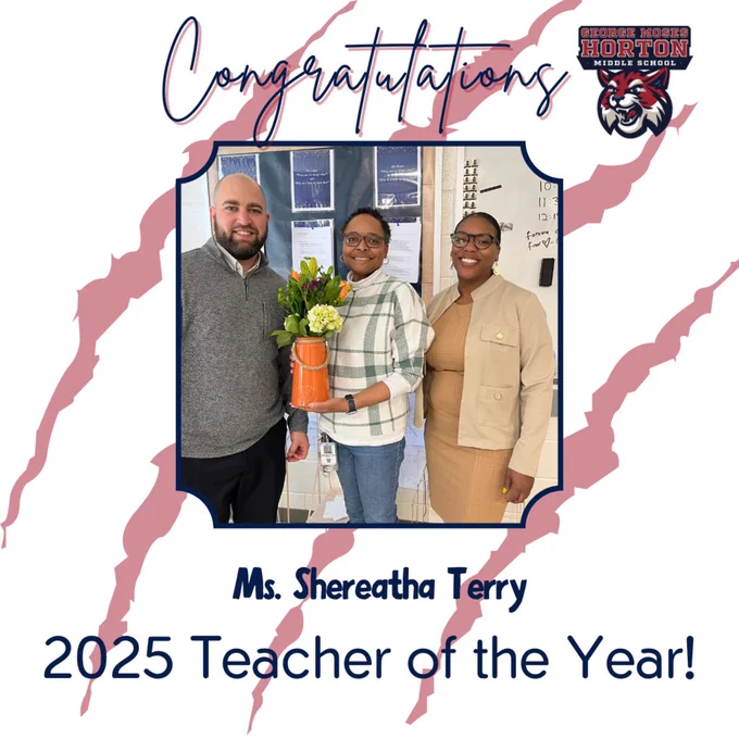 Ms. Terry is the 2025 teacher of the year