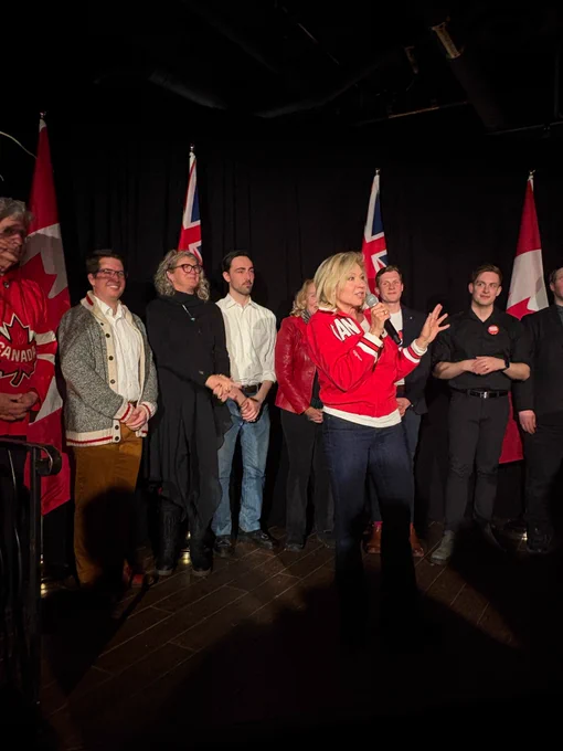 Bonnie Crombie at a rally event with her Ontario Liberal candidates in Ottawa