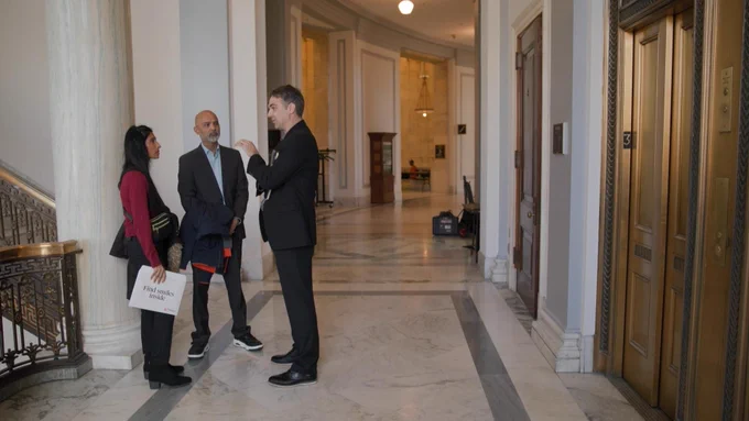 Clint Borgen with Doctors who served in Gaza in D.C.