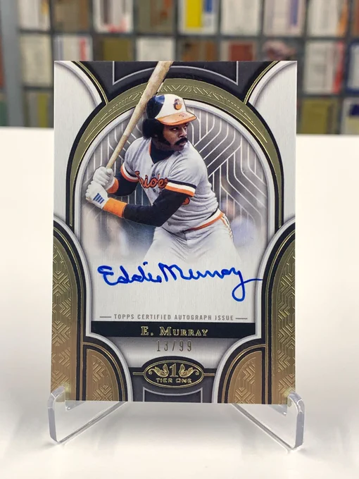 2023 Topps Tier One Certified Prime Performers Autograph Card
Eddie Murray, Baltimore Orioles (13/99)