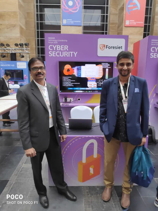 Foresiet's sales director connecting with people at nasscom