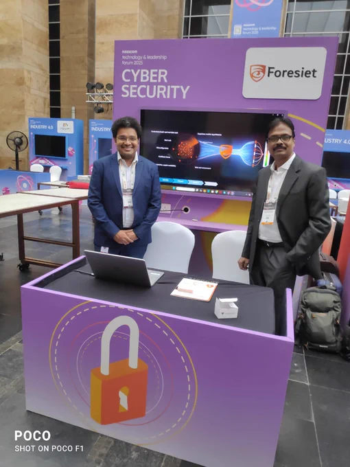 Rajkumar Balu, Foresiet's sales director meeting industry leaders at nasscom